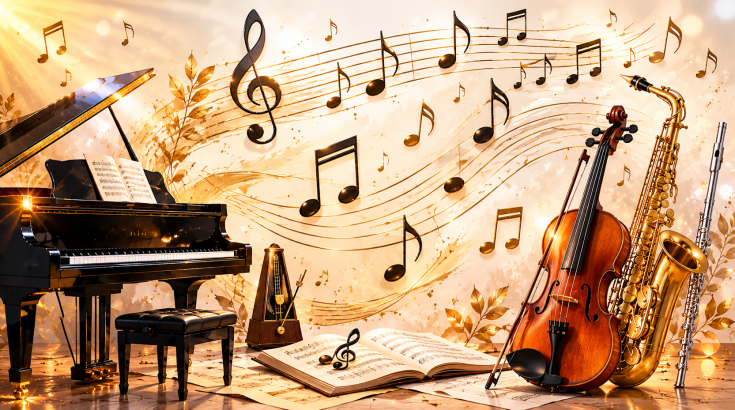 instrumenty z nutami